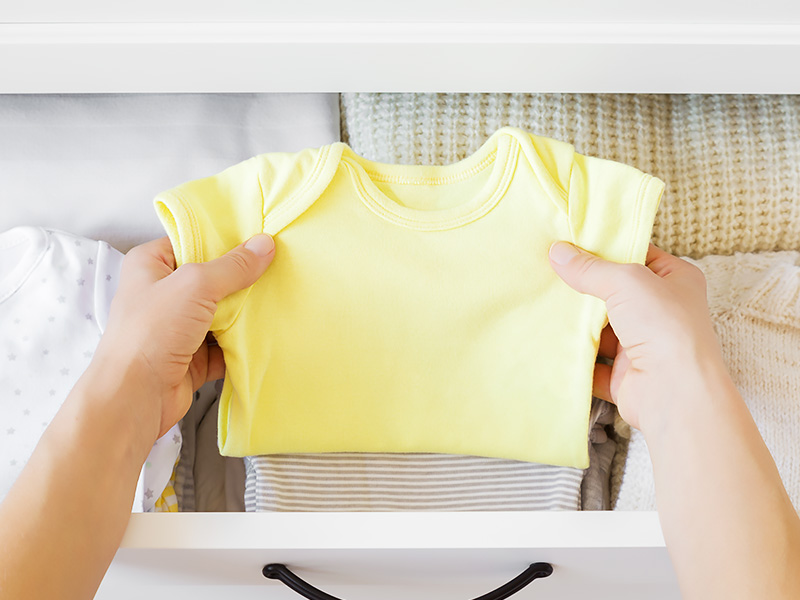 赤ちゃんの衣類別洗い